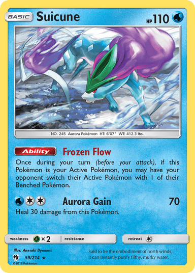 Carta Suicune 59/214 do set Lost Thunder — Pokémon TCG | Bynx