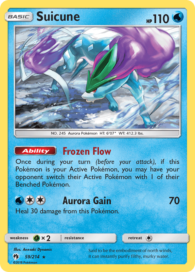 Carta Suicune 59/214 do set Lost Thunder — Pokémon TCG | Bynx