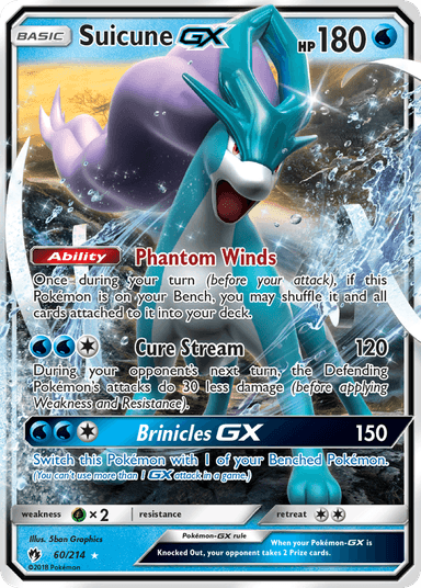 Carta Suicune-GX 60/214 do set Lost Thunder — Pokémon TCG | Bynx