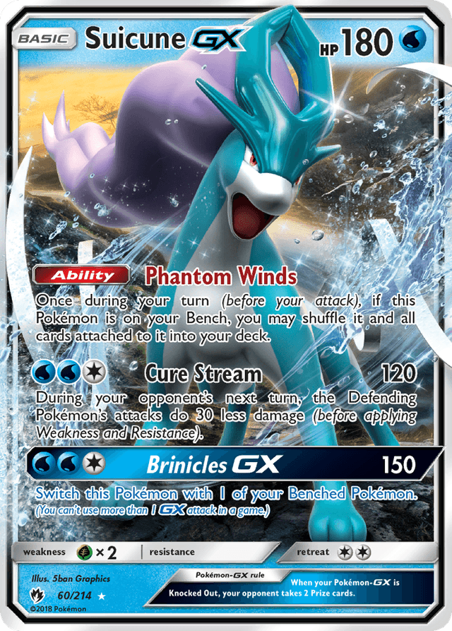 Carta Suicune-GX 60/214 do set Lost Thunder — Pokémon TCG | Bynx