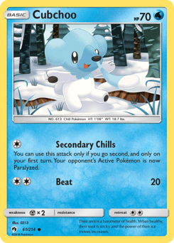Cubchoo 61/214 — Trovões Perdidos