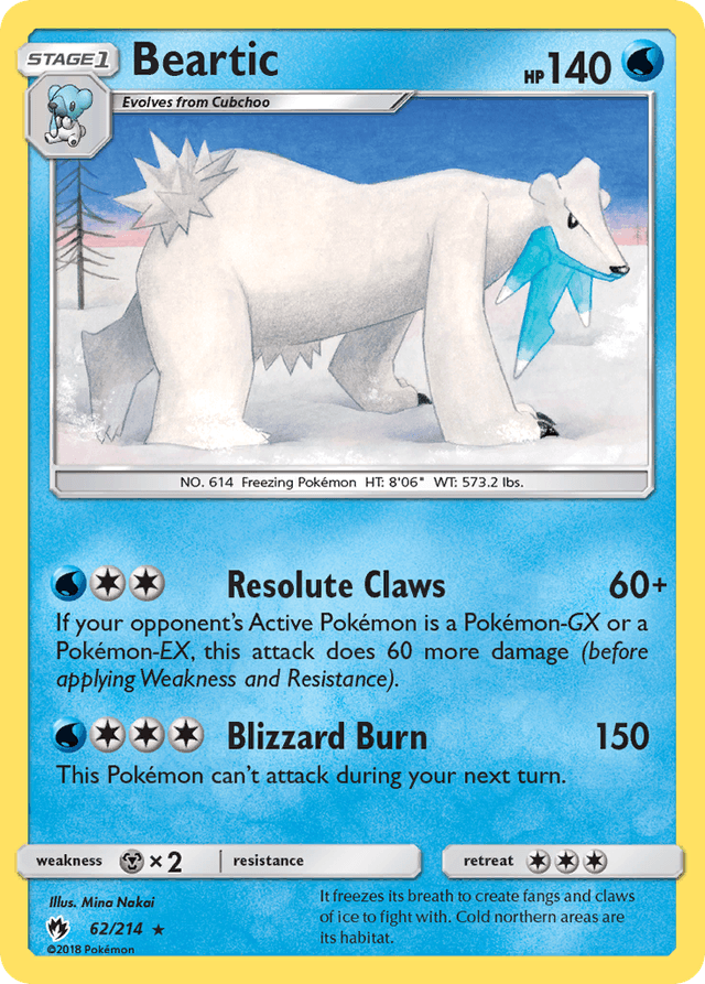 Carta Beartic 62/214 do set Lost Thunder — Pokémon TCG | Bynx
