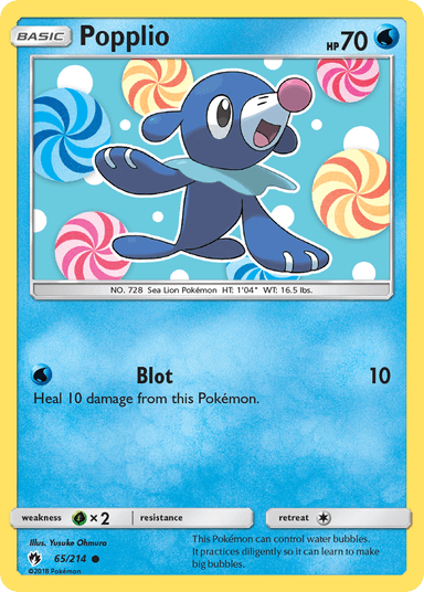 Carta Popplio 65/214 do set Lost Thunder — Pokémon TCG | Bynx