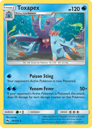 Carta Toxapex 69/214 do set Lost Thunder — Pokémon TCG | Bynx