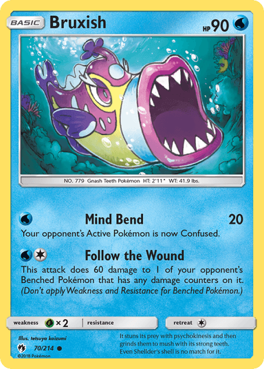 Carta Bruxish 70/214 do set Lost Thunder — Pokémon TCG | Bynx