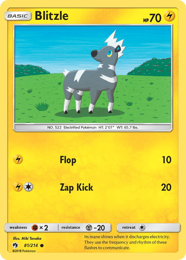 Carta Blitzle 81/214 do set Lost Thunder — Pokémon TCG | Bynx
