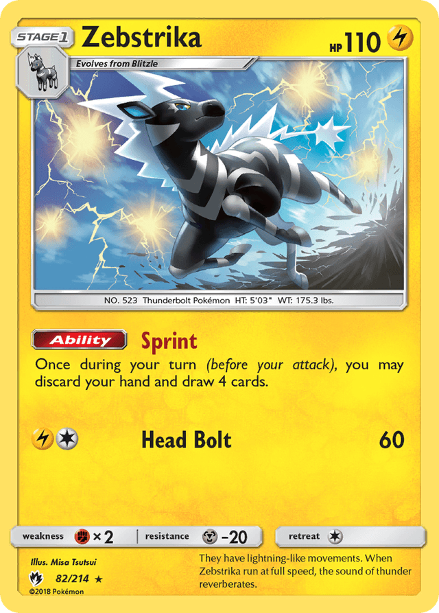 Carta Zebstrika 82/214 do set Lost Thunder — Pokémon TCG | Bynx