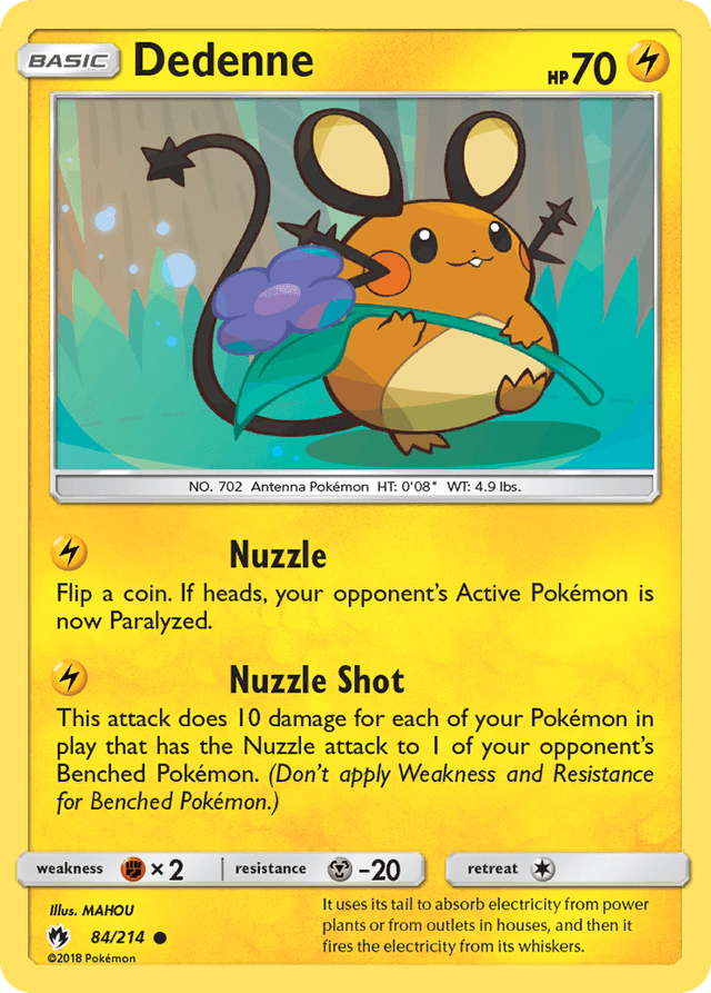 Carta Dedenne 84/214 do set Lost Thunder — Pokémon TCG | Bynx