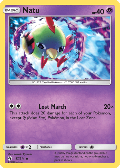 Carta Natu 87/214 do set Lost Thunder — Pokémon TCG | Bynx