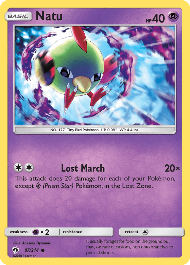 Carta Natu 87/214 do set Lost Thunder — Pokémon TCG | Bynx