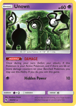 Unown 90 — Lost Thunder