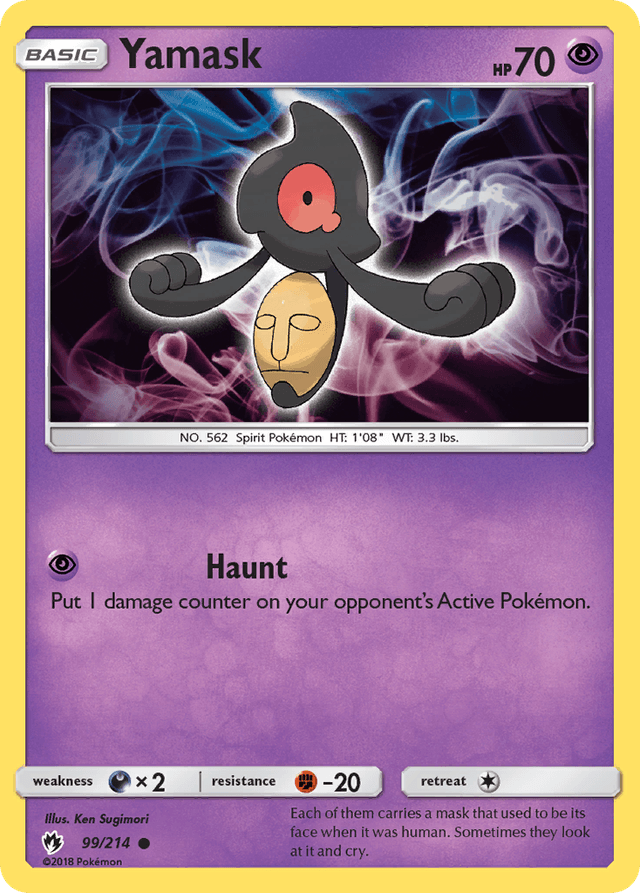 Carta Yamask 99/214 do set Lost Thunder — Pokémon TCG | Bynx