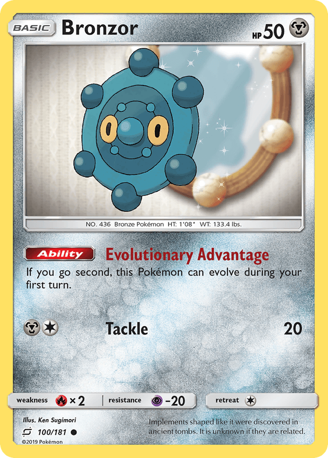Carta Bronzor 100/181 do set Team Up — Pokémon TCG | Bynx
