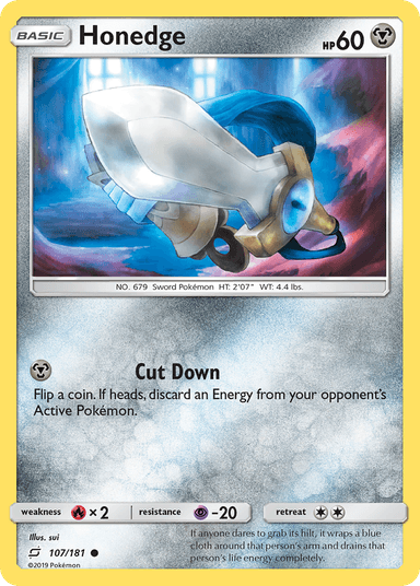Carta Honedge 107/181 do set Team Up — Pokémon TCG | Bynx