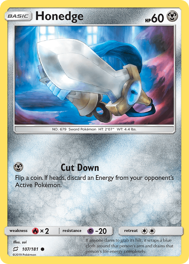 Carta Honedge 107/181 do set Team Up — Pokémon TCG | Bynx