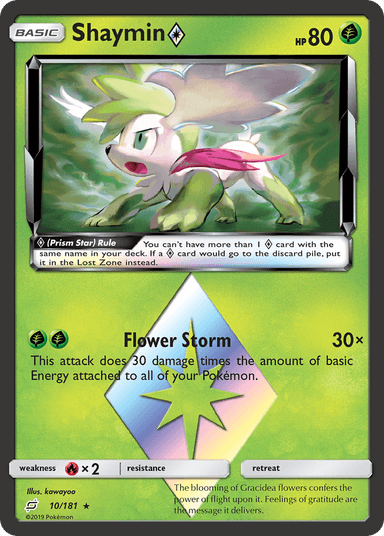 Carta Shaymin ◇ 10/181 do set Team Up — Pokémon TCG | Bynx