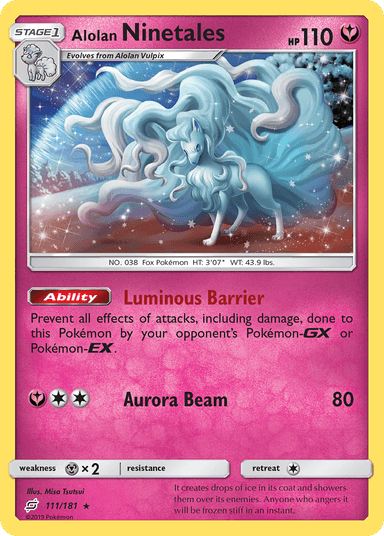 Carta Alolan Ninetales 111/181 do set Team Up — Pokémon TCG | Bynx