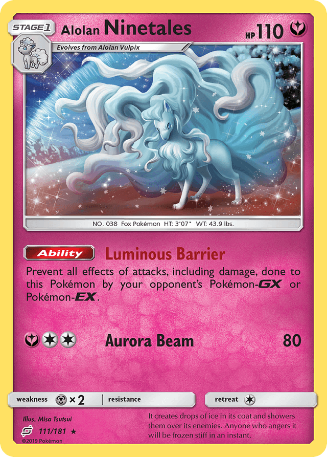 Carta Alolan Ninetales 111/181 do set Team Up — Pokémon TCG | Bynx