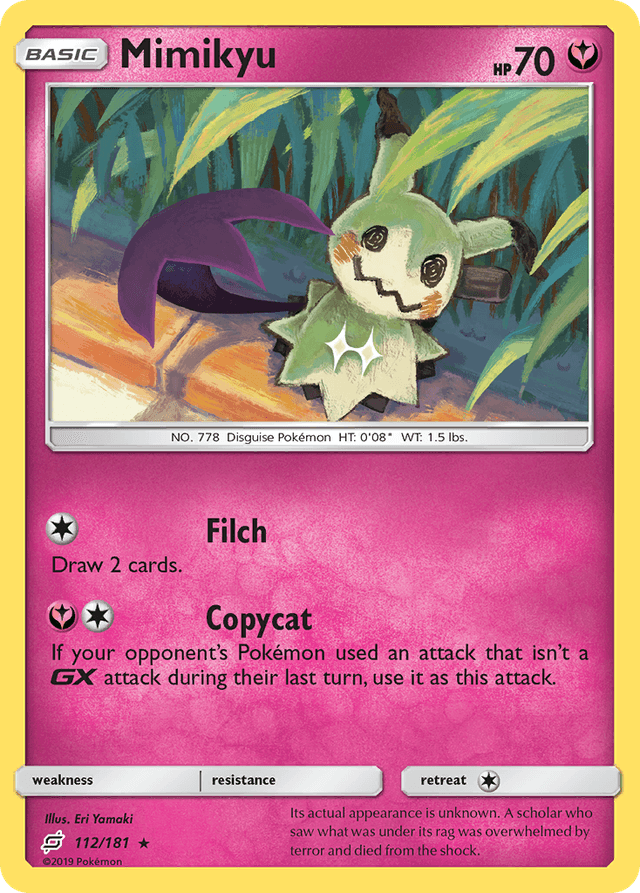 Carta Mimikyu 112/181 do set Team Up — Pokémon TCG | Bynx