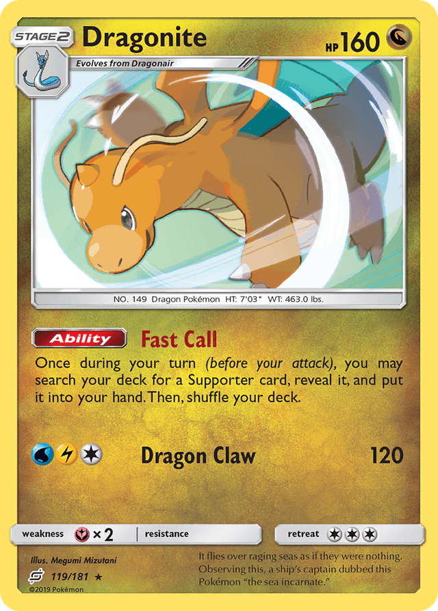 Carta Dragonite 119/181 do set Team Up — Pokémon TCG | Bynx