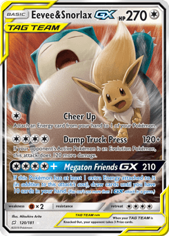 Eevee & Snorlax-GX 120 — Team Up
