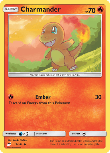 Carta Charmander 12/181 do set Team Up — Pokémon TCG | Bynx