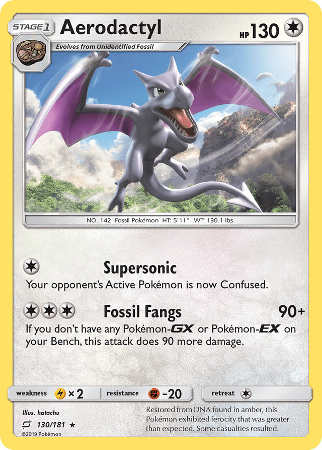 Carta Aerodactyl 130/181 do set Team Up — Pokémon TCG | Bynx