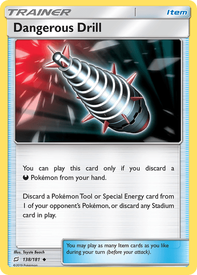 Carta Dangerous Drill 138/181 do set Team Up — Pokémon TCG | Bynx