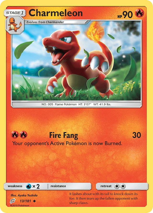 Carta Charmeleon 13/181 do set Team Up — Pokémon TCG | Bynx
