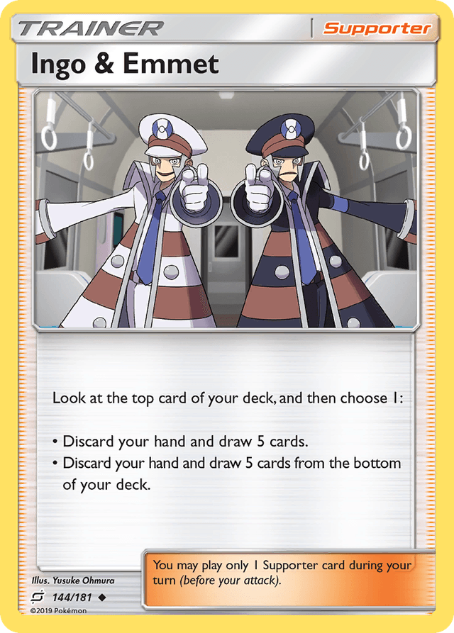 Carta Ingo & Emmet 144/181 do set Team Up — Pokémon TCG | Bynx