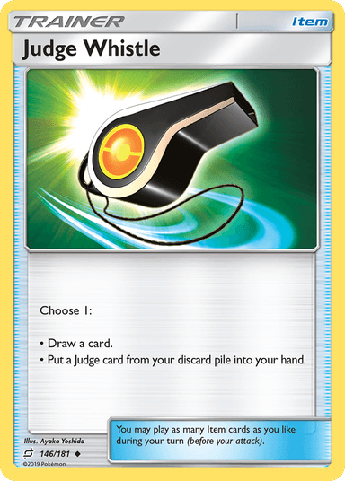 Carta Judge Whistle 146/181 do set Team Up — Pokémon TCG | Bynx