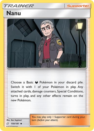 Carta Nanu 150/181 do set Team Up — Pokémon TCG | Bynx