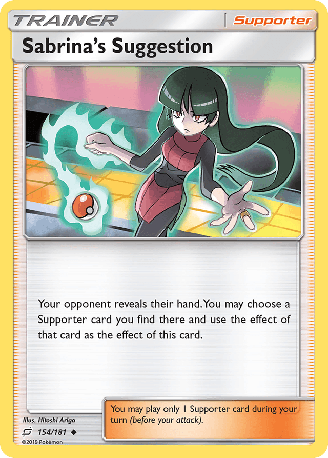 Carta Sabrina's Suggestion 154/181 do set Team Up — Pokémon TCG | Bynx