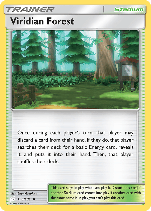 Carta Viridian Forest 156/181 do set Team Up — Pokémon TCG | Bynx