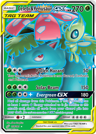 Carta Celebi & Venusaur-GX 159/181 do set Team Up — Pokémon TCG | Bynx