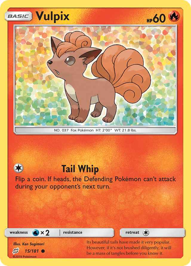 Carta Vulpix 15/181 do set Team Up — Pokémon TCG | Bynx