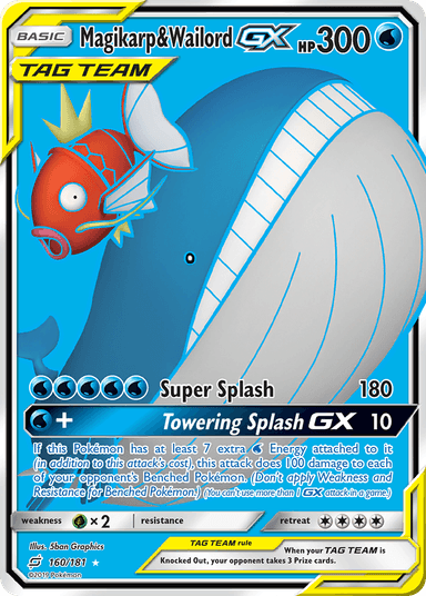 Carta Magikarp & Wailord-GX 160/181 do set Team Up — Pokémon TCG | Bynx