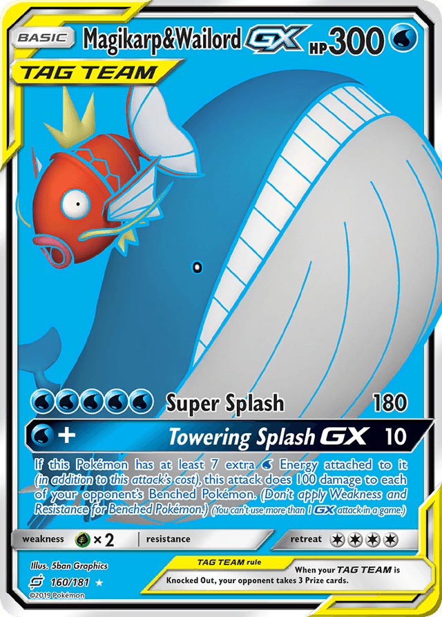 Carta Magikarp & Wailord-GX 160/181 do set Team Up — Pokémon TCG | Bynx