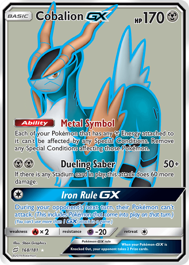 Carta Cobalion-GX 168/181 do set Team Up — Pokémon TCG | Bynx