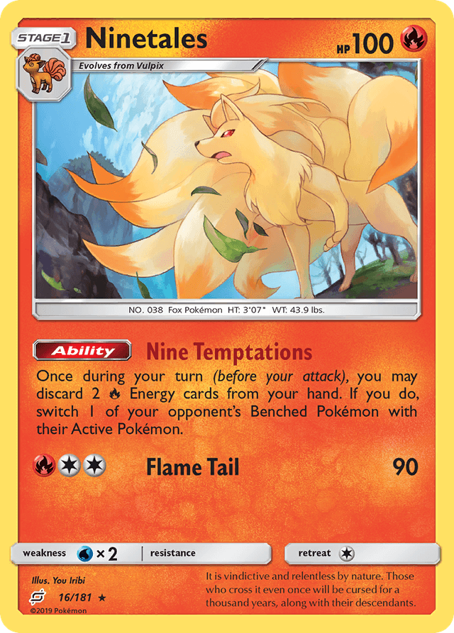 Carta Ninetales 16/181 do set Team Up — Pokémon TCG | Bynx