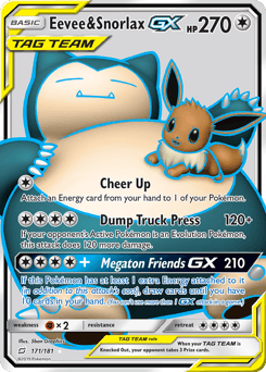 Eevee & Snorlax-GX 171 — Team Up