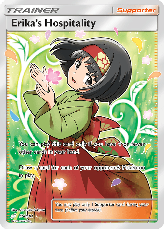 Carta Erika's Hospitality 174/181 do set Team Up — Pokémon TCG | Bynx