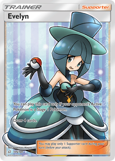 Carta Evelyn 175/181 do set Team Up — Pokémon TCG | Bynx