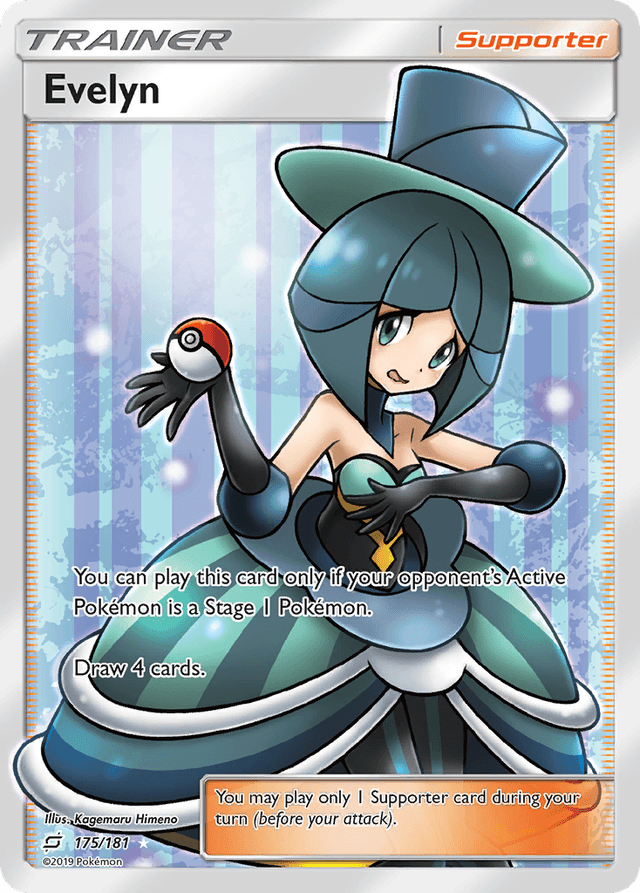 Carta Evelyn 175/181 do set Team Up — Pokémon TCG | Bynx