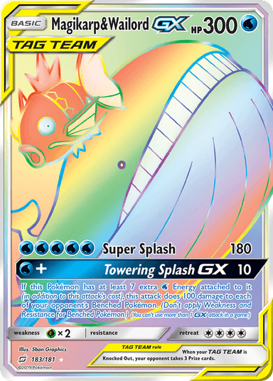 Carta Magikarp & Wailord-GX 183/181 do set Team Up — Pokémon TCG | Bynx