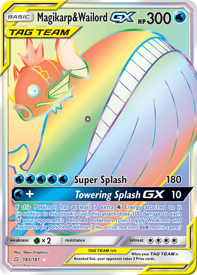 Carta Magikarp & Wailord-GX 183/181 do set Team Up — Pokémon TCG | Bynx