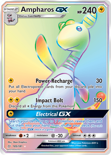 Carta Ampharos-GX 185/181 do set Team Up — Pokémon TCG | Bynx