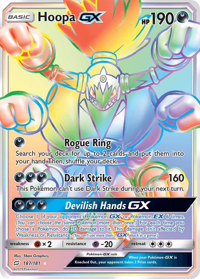 Carta Hoopa-GX 187/181 do set Team Up — Pokémon TCG | Bynx