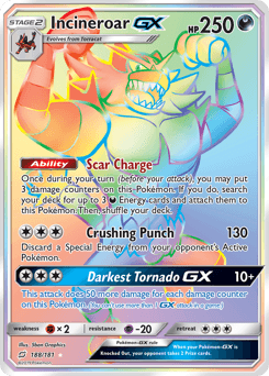 Carta Incineroar-GX 188 do set Team Up — Pokémon TCG | Bynx
