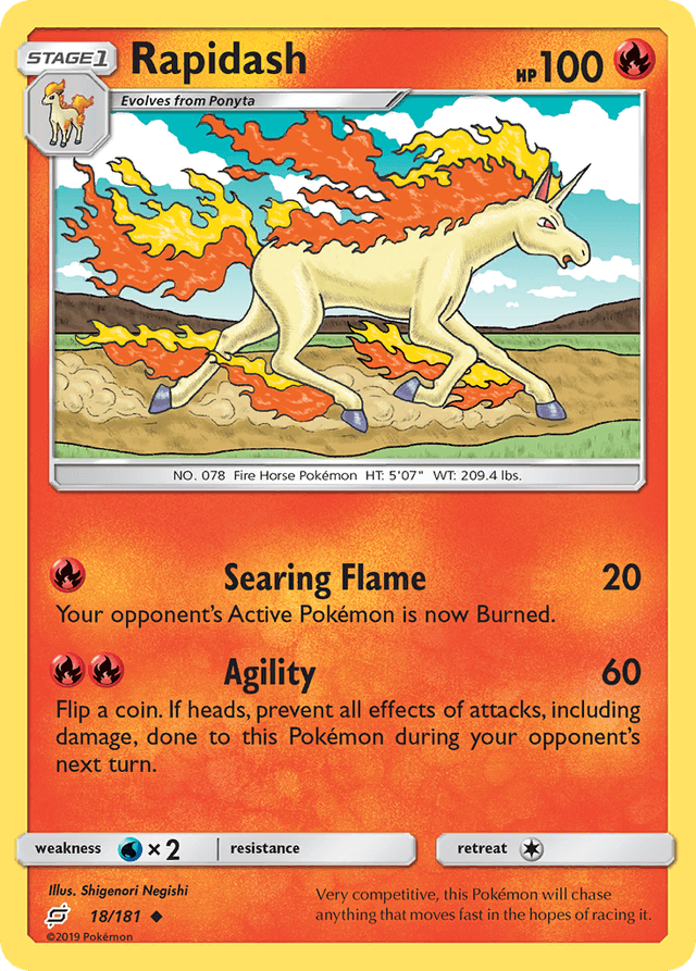 Carta Rapidash 18/181 do set Team Up — Pokémon TCG | Bynx